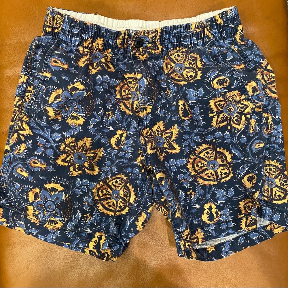 🦋Dockers men's small Hawaiian shorts blue yellow